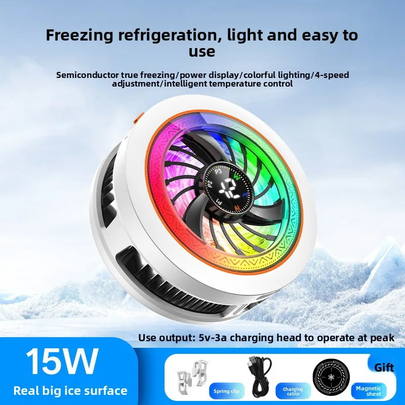 15w Cell Phone Cooler Radiator Fan Magnetic Game Gaming Electric