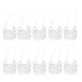 10-Pack White Cotton Baby Bibs | DIY Sublimation Blank Burp Cloths