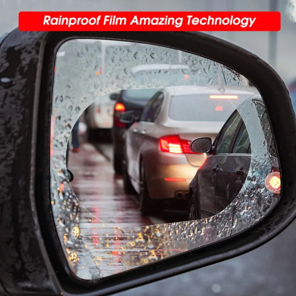 2-Pack Car Rearview Mirror Anti-Fog Waterproof Protective Film