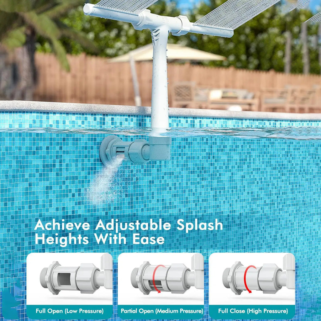 Dualspray Water Fountain Swimming Pool Adjustable Waterfall Sprinkler