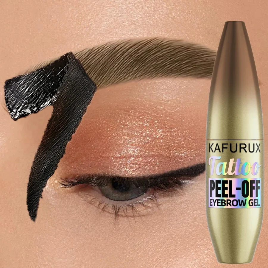 KAFURUX 5-Color Waterproof Peel-Off Eyebrow Tint with Stencils