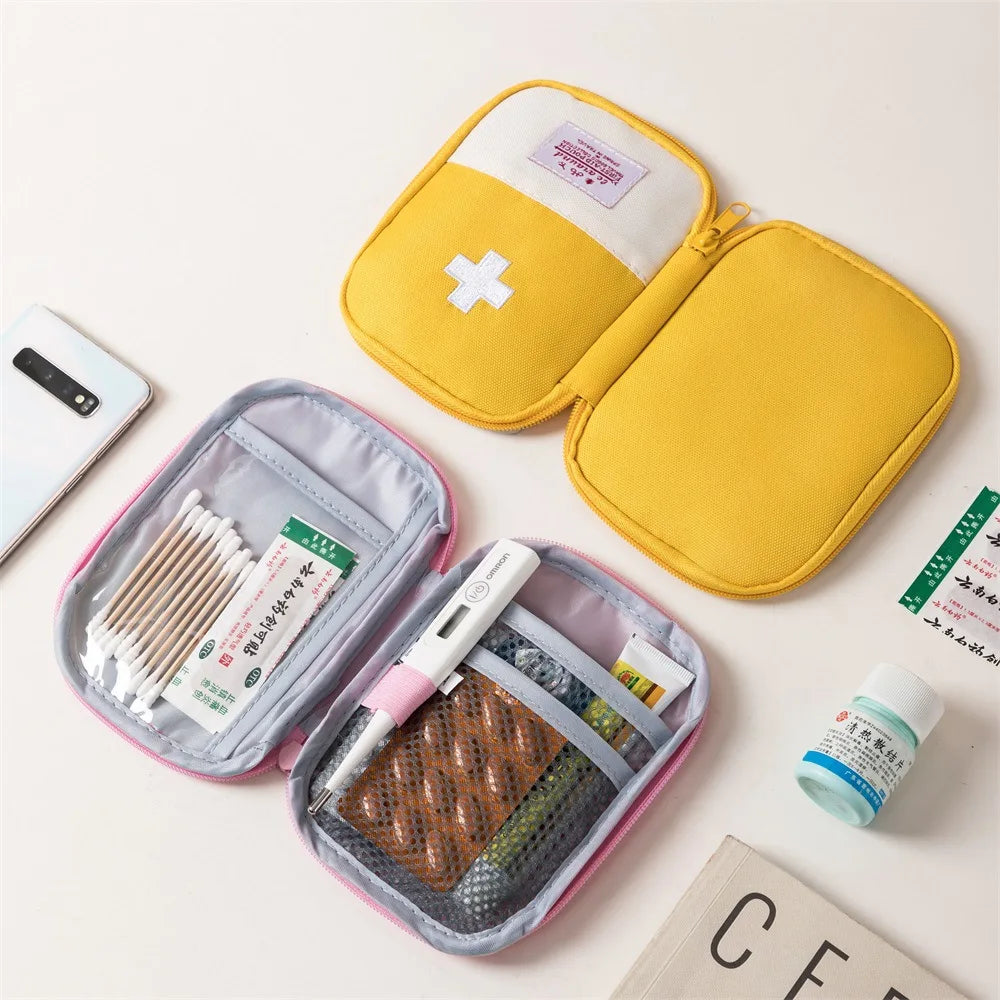 Portable Medical Medicine Storage Dispenser Bag Travel Outdoor Pill