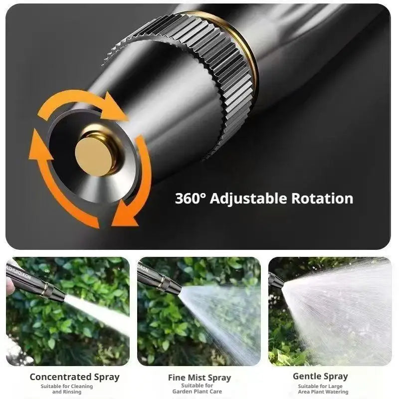 High-pressure Water Pipe Spray Hose Metal Nozzle Garden Lawn Wash
