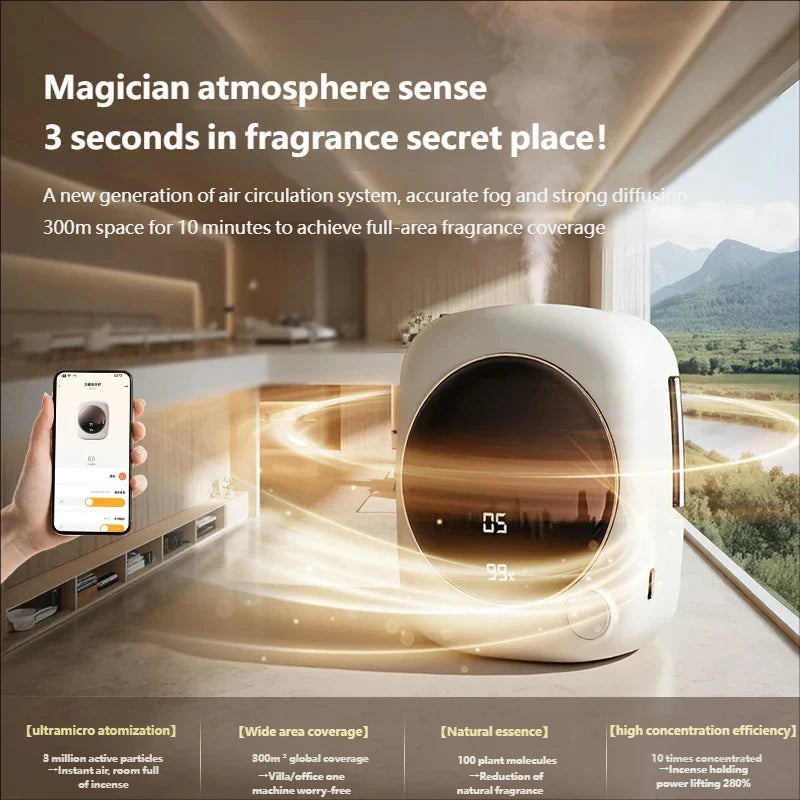 Wall-Mounted Aromatherapy Diffuser & Air Freshener + Night Light