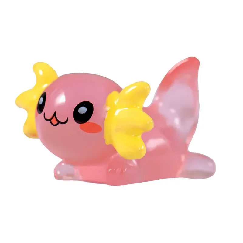 Simulation 3D Axolotl Fish Resin Charms Solid Kawaii Cartoon Earring