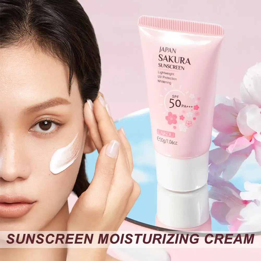 Sakura SPF 50 Sunscreen Cream – Moisturizing UV Protection