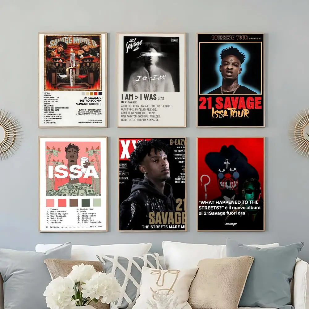 21 Savage HD Poster – Self-Adhesive Waterproof Wall Decor