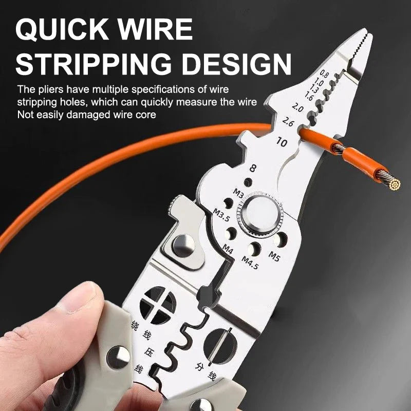 Wire Stripper Cable Cutter Pliers – Non-Slip Metal DIY Tool
