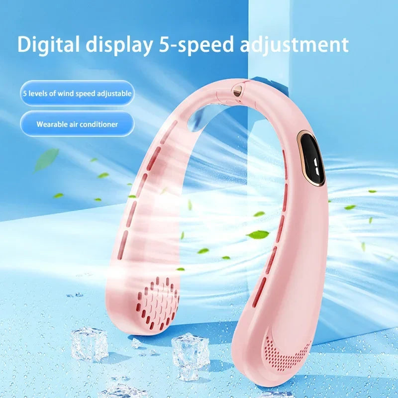 Lenovo Bladeless Neck Fan 720° Adjustable USB Portable Cooling