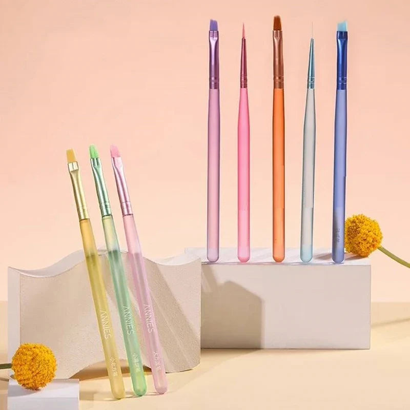 8-Piece Nail Art Brush Set – Liner, Dotting & Gel Polish Tools