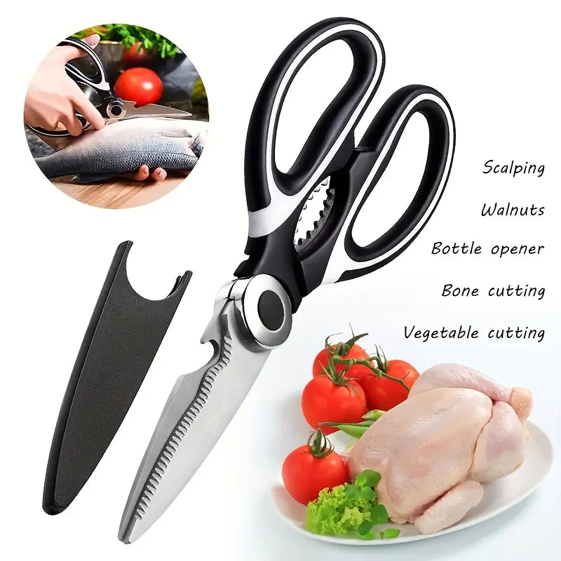 Professional Stainless Steel Kitchen Scissors & Food Shears