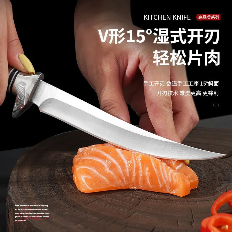 XUAN FENG D2 Steel Boning & Butcher Knife – Wood Handle