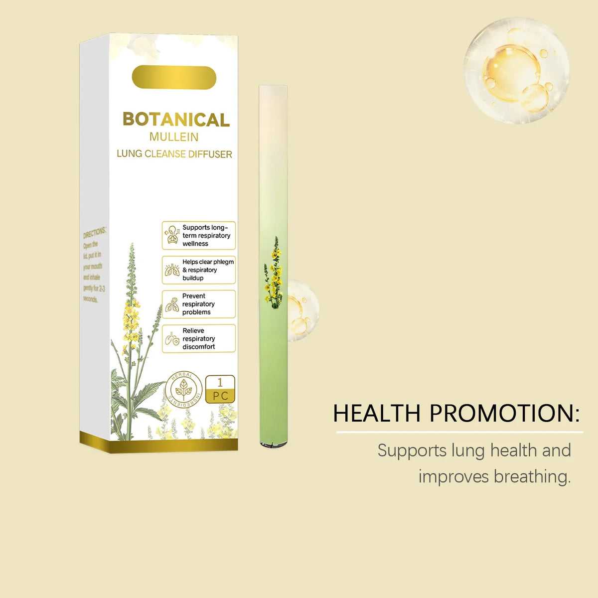 Herbal Nasal Inhaler Stick – Cooling Mint, Rosemary & Castor Oil
