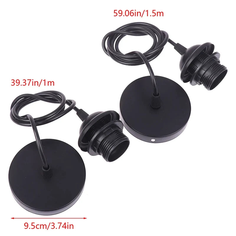 Retro E27 Pendant Lamp Holder Socket with 1m/1.5m Hanging Wire