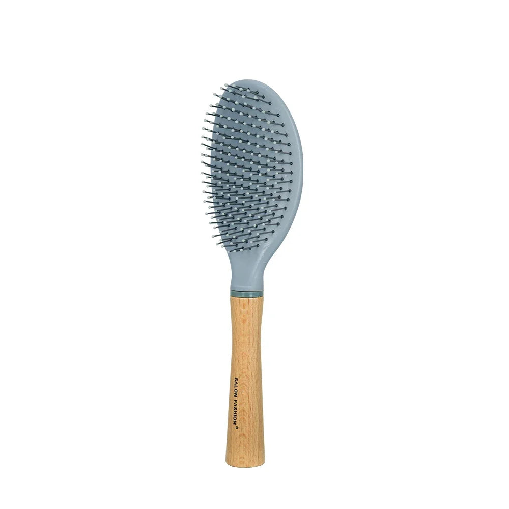 Wooden Handle Anti-Static Air Cushion Hair Brush & Comb