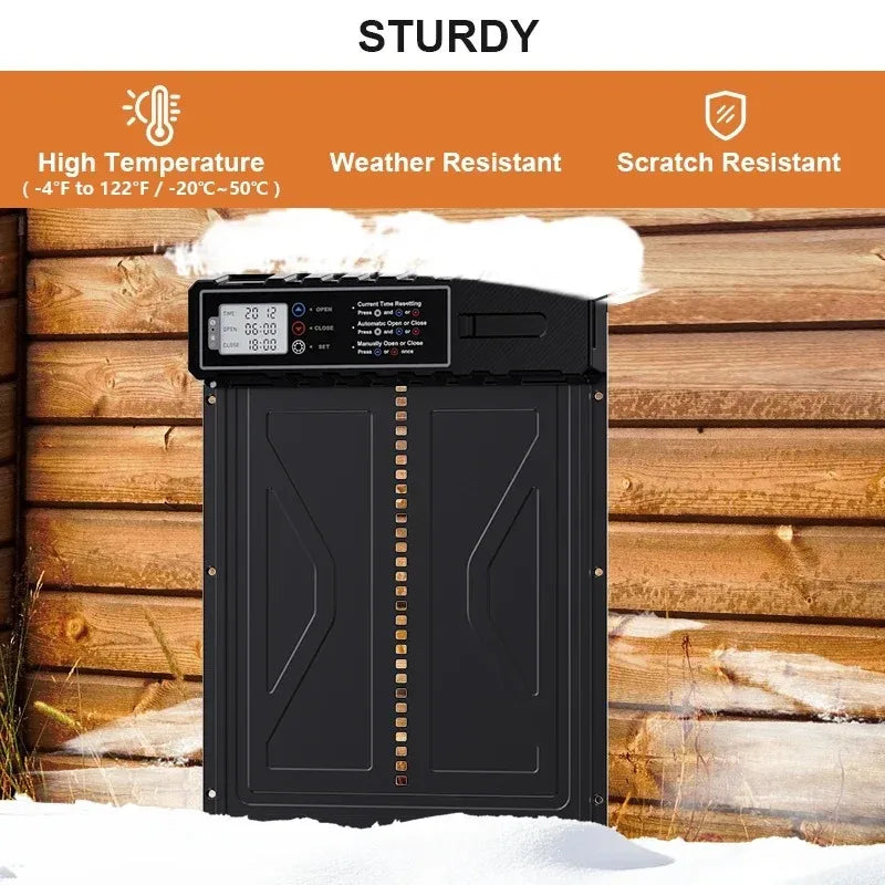 Automatic Chicken Coop Door with LCD Timer | Battery Powered