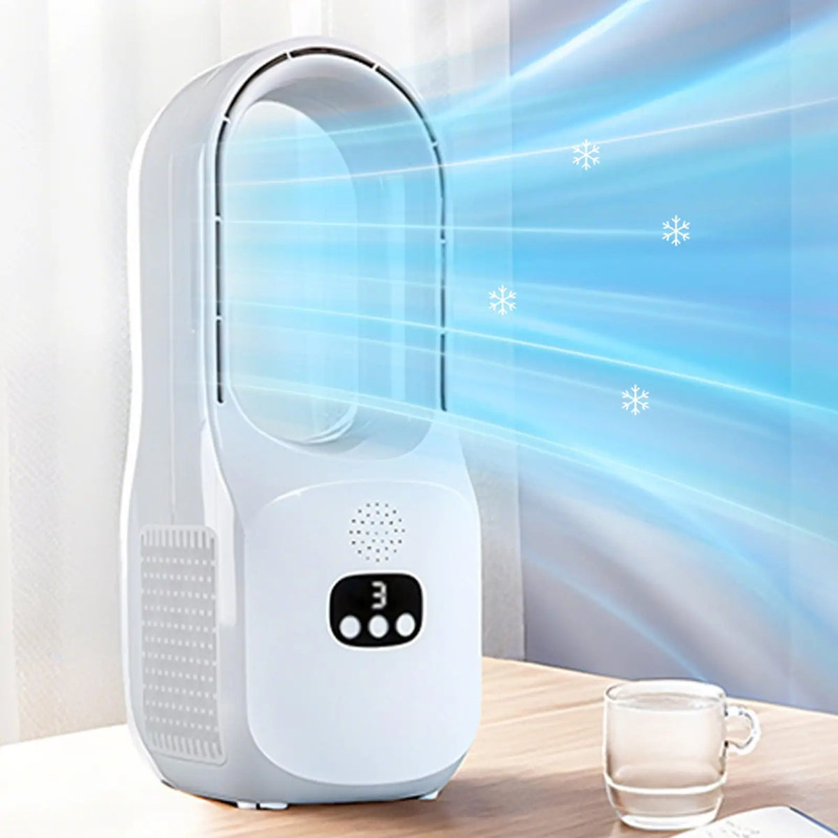 Bladeless Fan 120° Oscillating 3-Speed Desktop Circulator