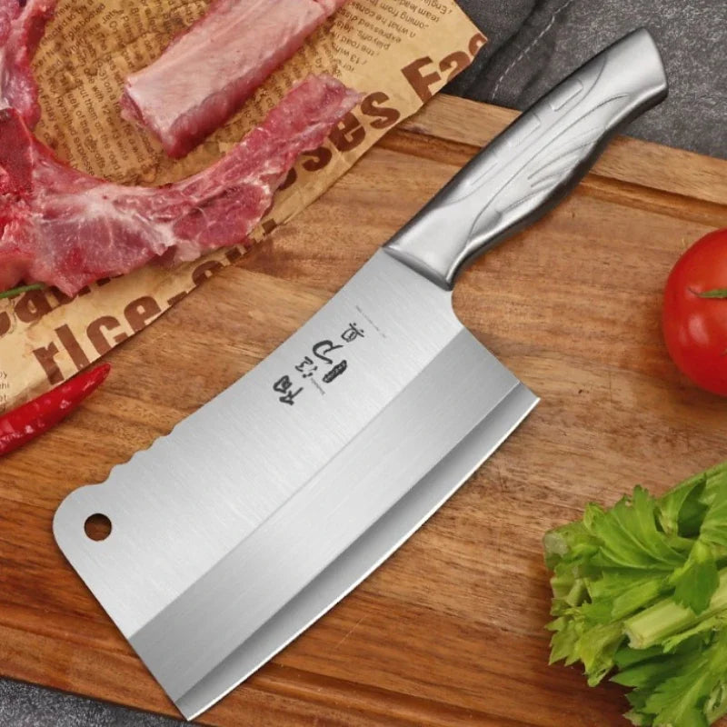 PLYS 2-Piece Meat Cleaver & Slicer Stainless Steel Knife Set