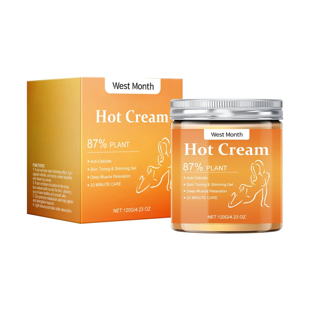 Anti-Cellulite Hot Cream Fat Burner Body Sculpting 120g