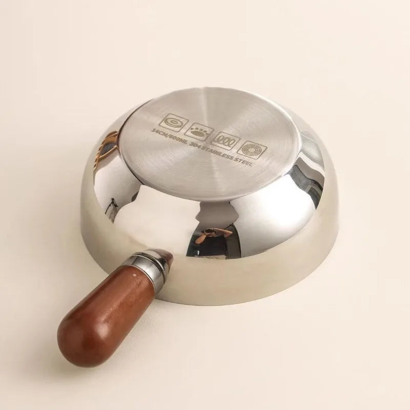 Stainless Steel Small Cooking Pot | Milk & Noodle Pot for One