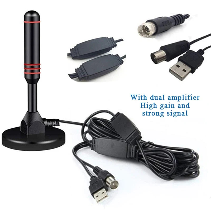 DTMB Digital TV Antenna – 4K HD Amplified Suction Cup Receiver
