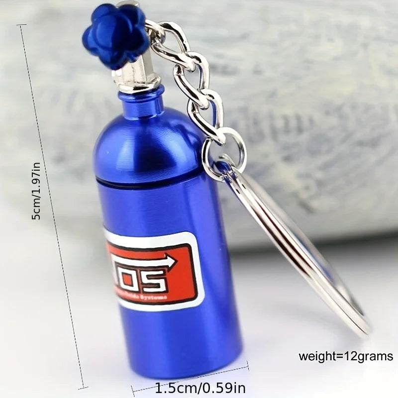 1/10 RC Car Metal NOS Nitrogen Bottle Decorative Part & Chain