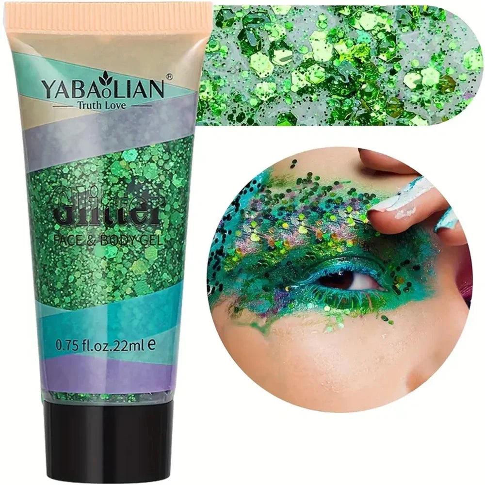 Mermaid Sequin Body Glitter Gel Long-lasting Shine Carnival Parties