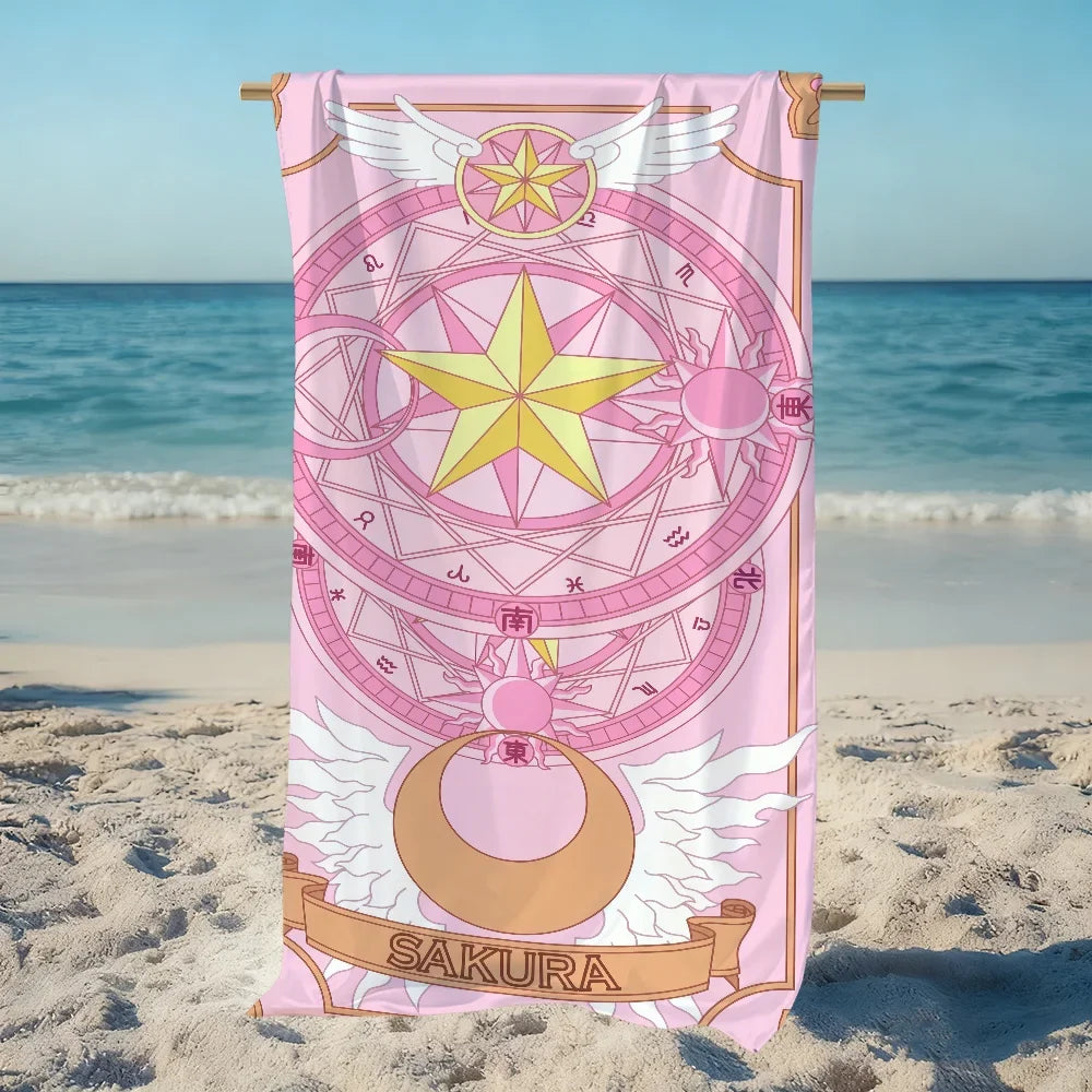 Cardcaptor Sakura Quick-Dry Beach Towel | Soft Microfiber
