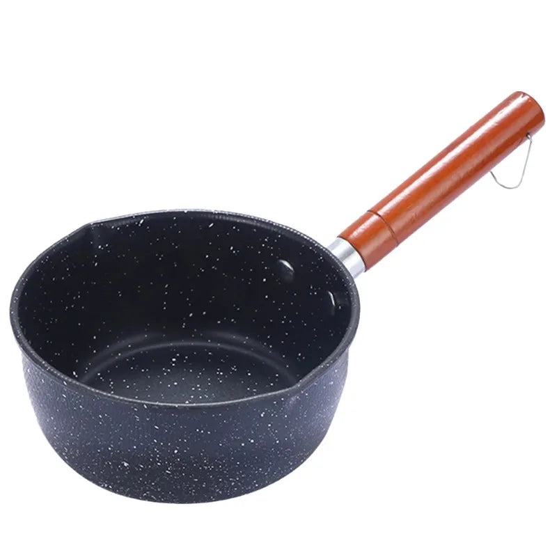 Non-Stick Saucepan with Pour Spout & Wooden Handle