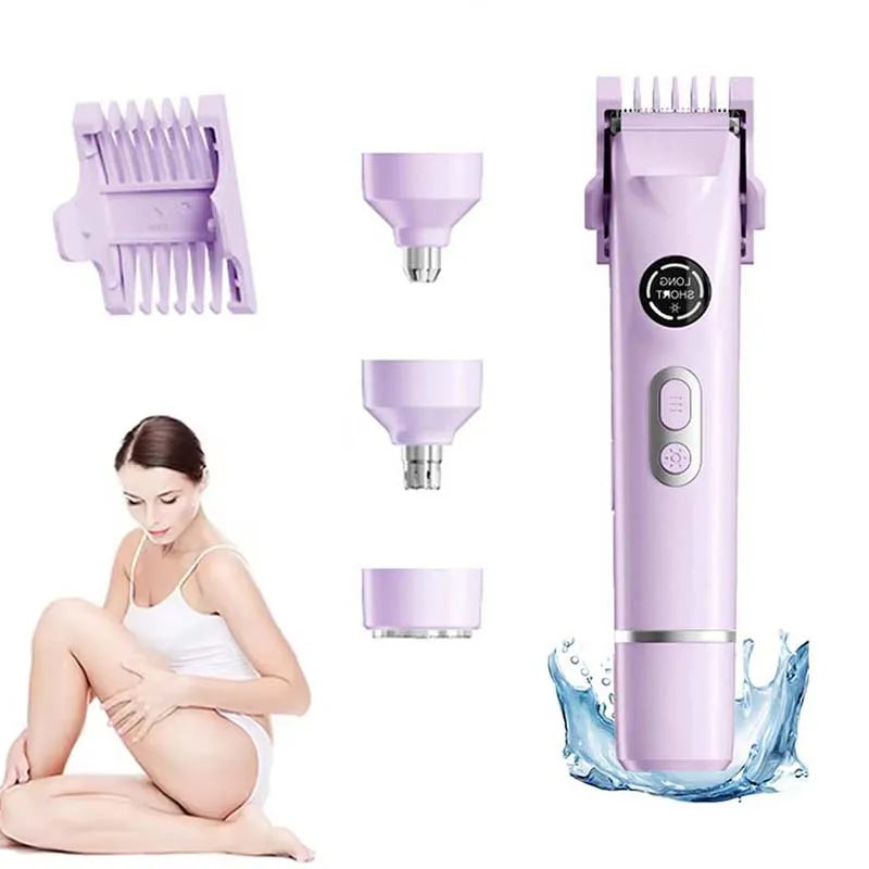 4-in-1 Waterproof Electric Hair Trimmer for Women & Men