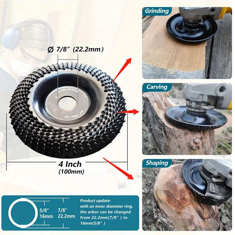 Wood Carving Disc Grinder Wheel Shaping Grinding Angle Grinders