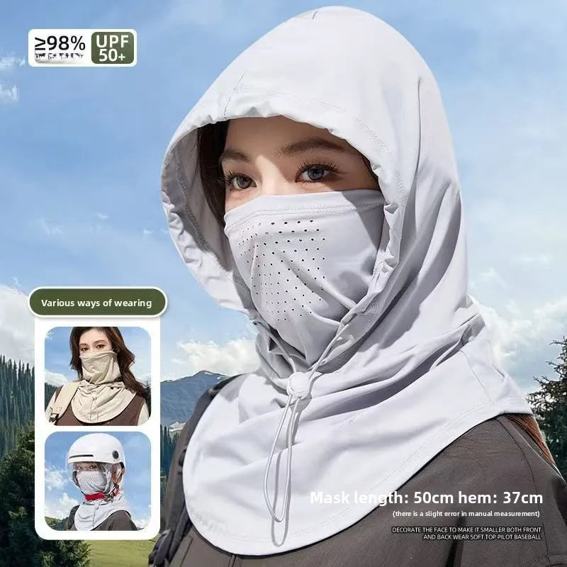 Women's UPF 50+ Sun Hat with Face Mask & Neck Gaiter