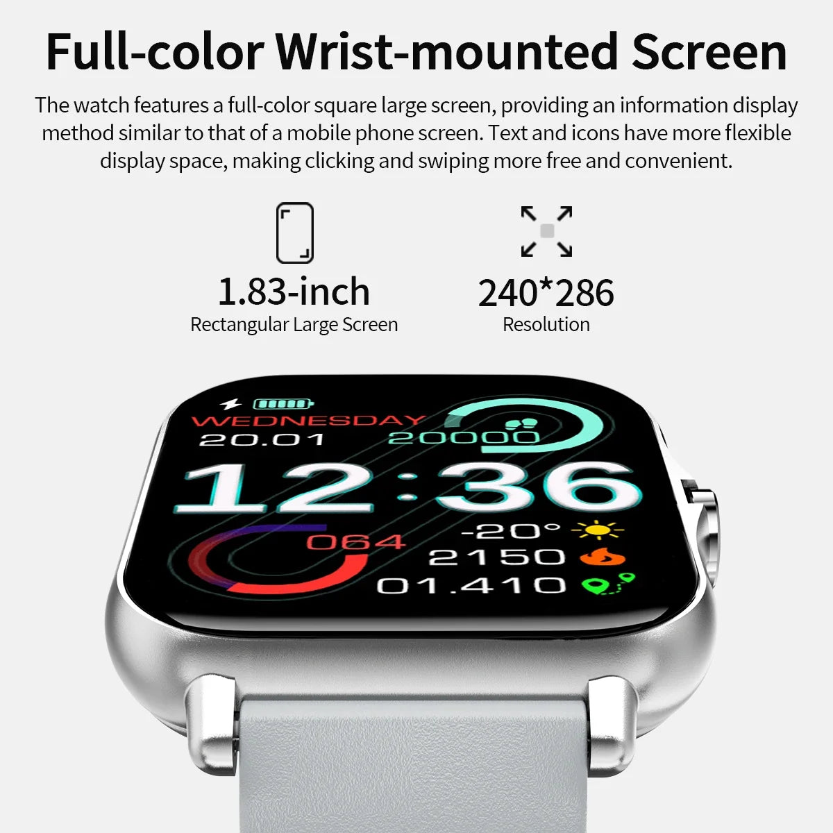 SIMSONLAB Smartwatch – Bluetooth Call & Fitness Tracker Watch