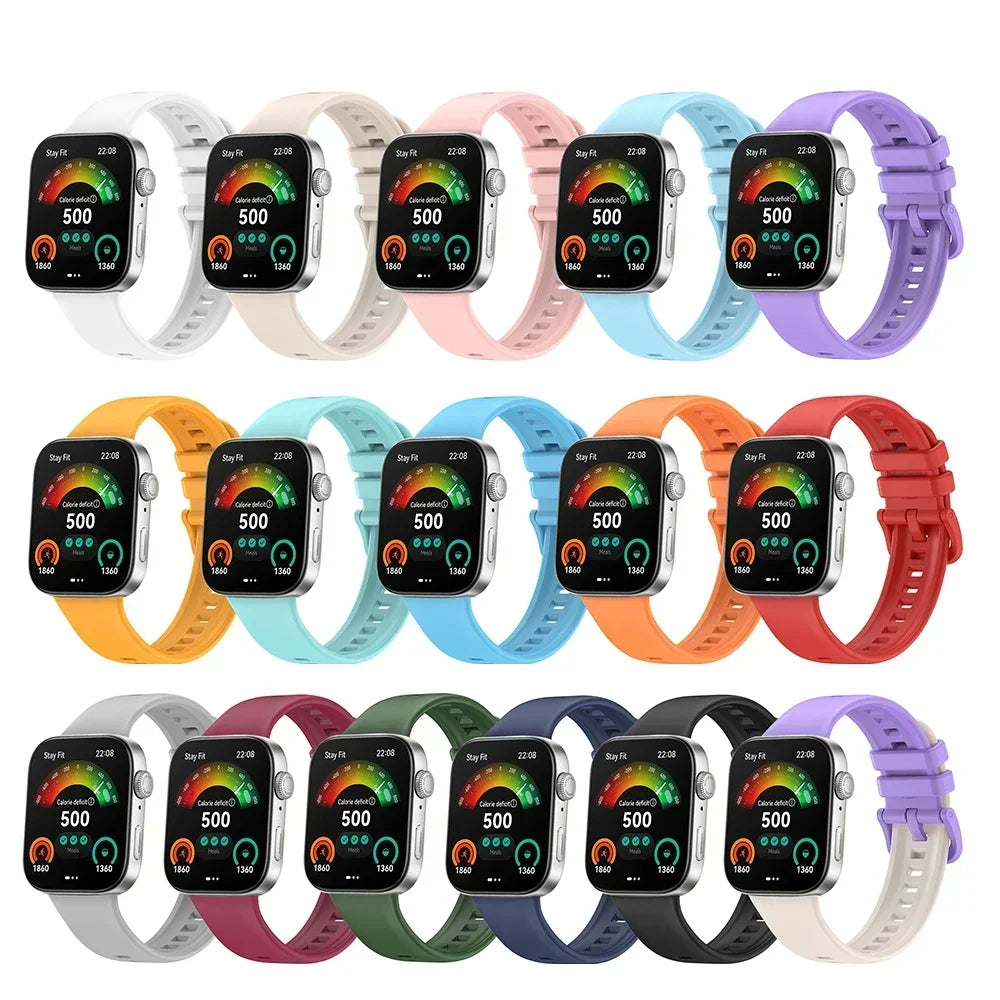 Silicone Strap for Huawei Watch Fit 4 / Fit 3 Colorful Buckle