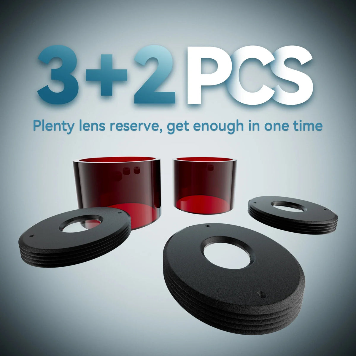 SCULPFUN S9 Lens Set | 3 Lenses + 2 Acrylic Covers