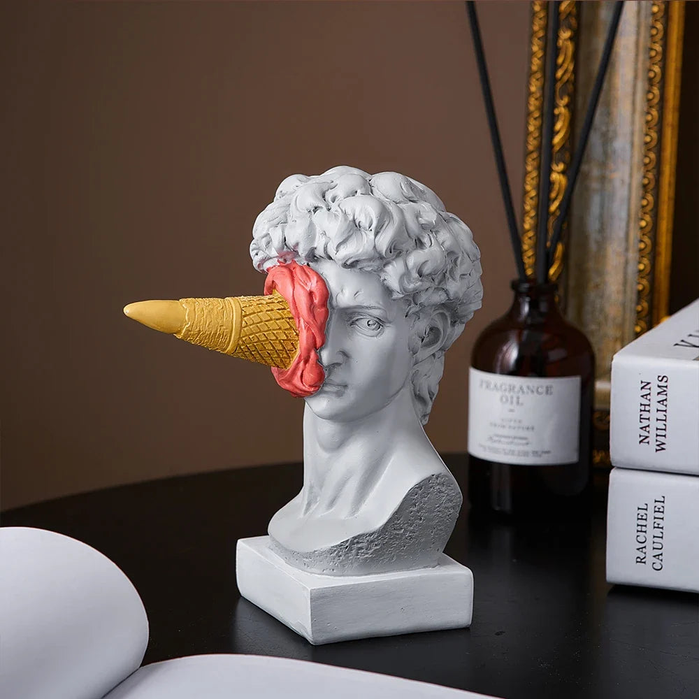 Nordic Ice Cream David Figurine | Resin Sculpture Home Decor