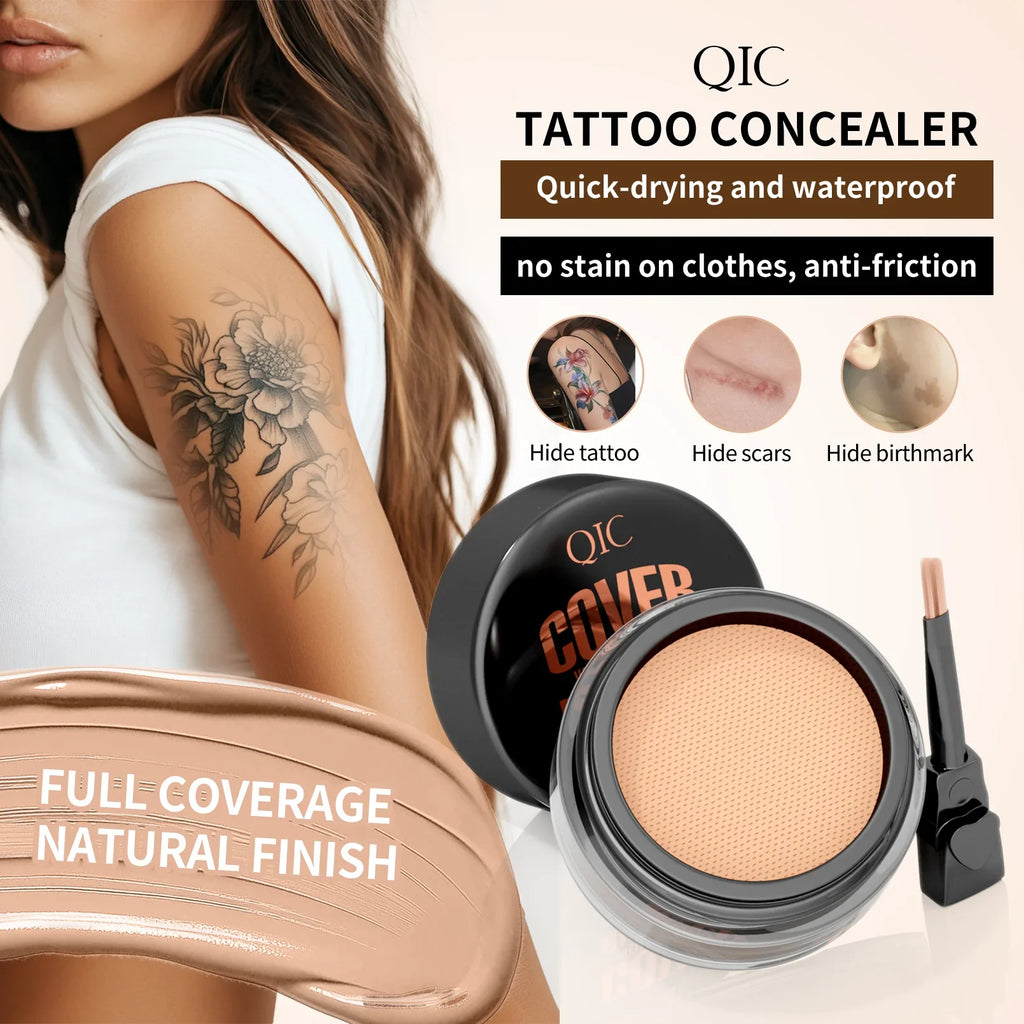 QIC Full Coverage Waterproof Concealer Cream – All Skin Types