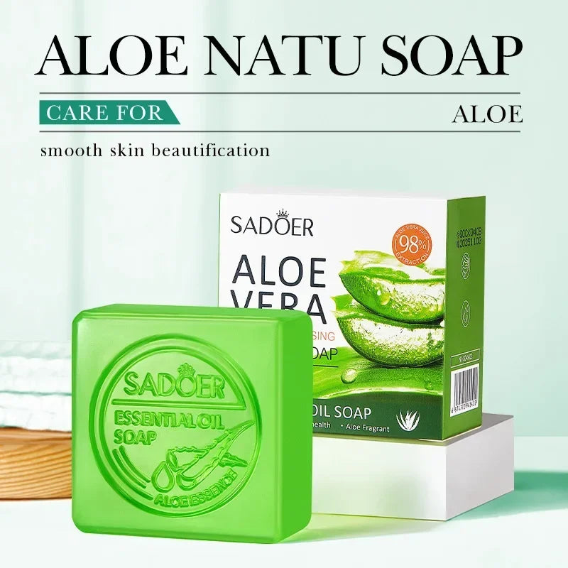 Sadoer Aloe Vera Facial Soap – Hydrating & Oil Control Bar