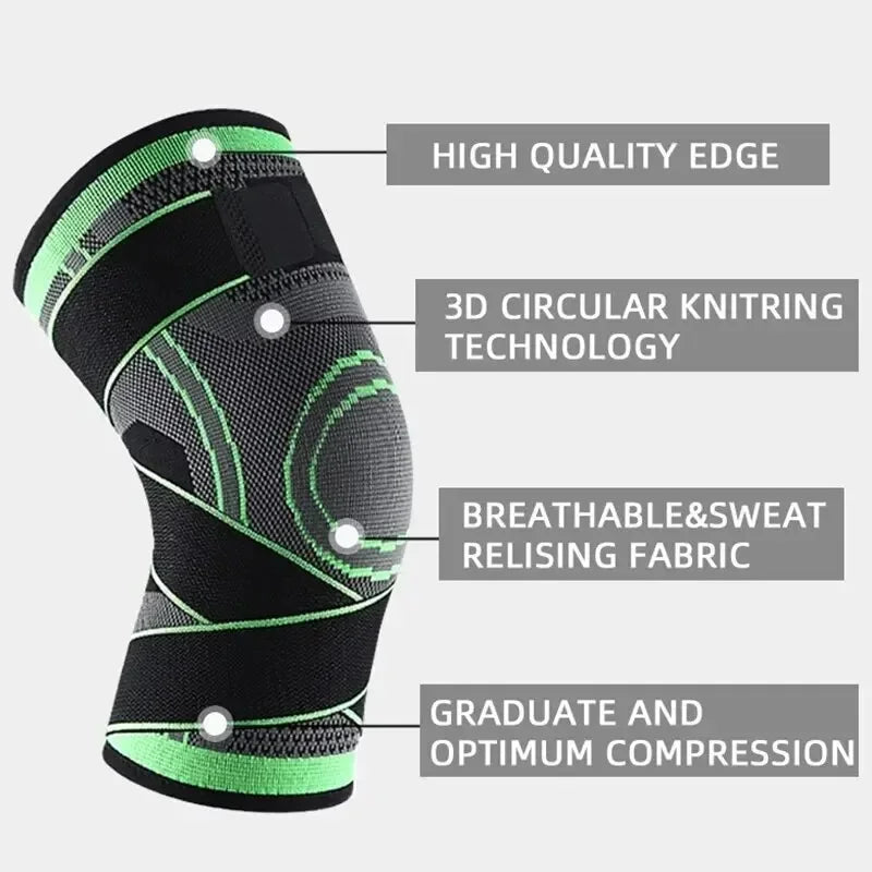 Knee Compression Sleeve Adjustable Straps – Running & Sports