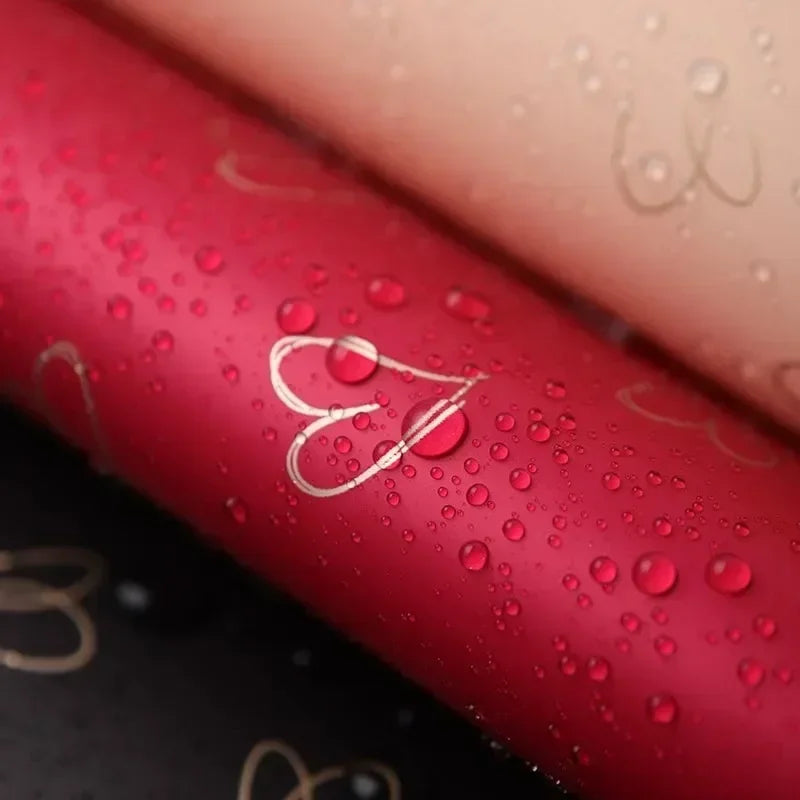 Waterproof Heart Pattern Bouquet Wrapping Paper Decorative Flower