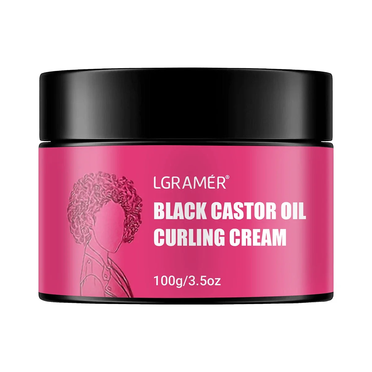 LGRAMÉR Black Castor Oil Curl Defining Anti-Frizz Cream 100g