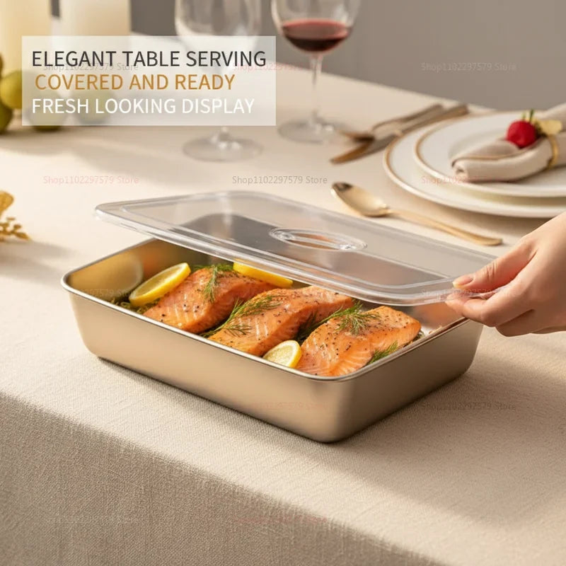 Stainless Steel Airtight Food Storage Containers with Lids – Set of 3