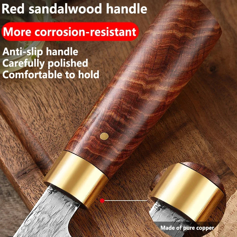 Professional Japanese Chef Knife | Hand-Forged Steel & Wood