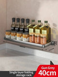 Foldable Kitchen Storage Rack & Fridge Organizer | Aluminum