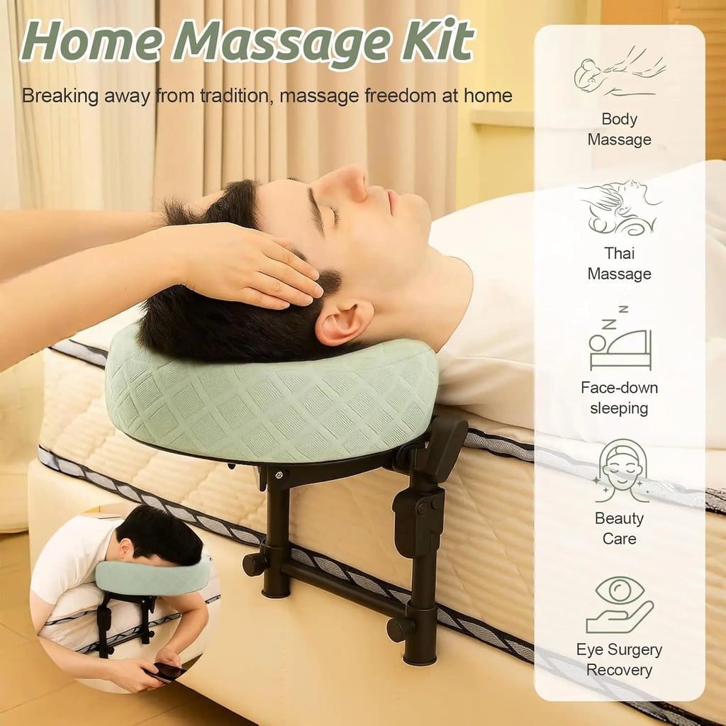 Adjustable Massage Face Cradle & Headrest Kit for Bed