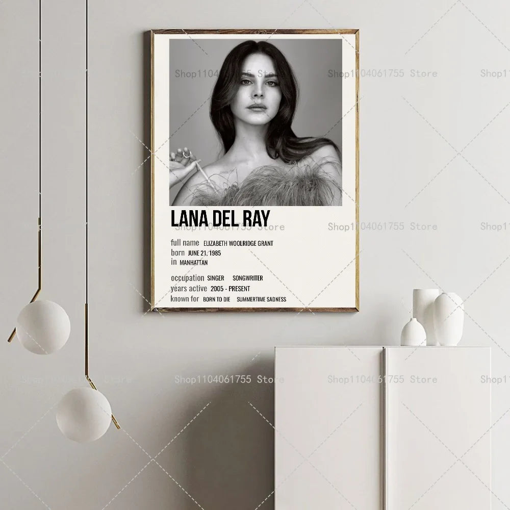 Lana Del Rey Album Wall Poster – Self-Adhesive Waterproof Sticker