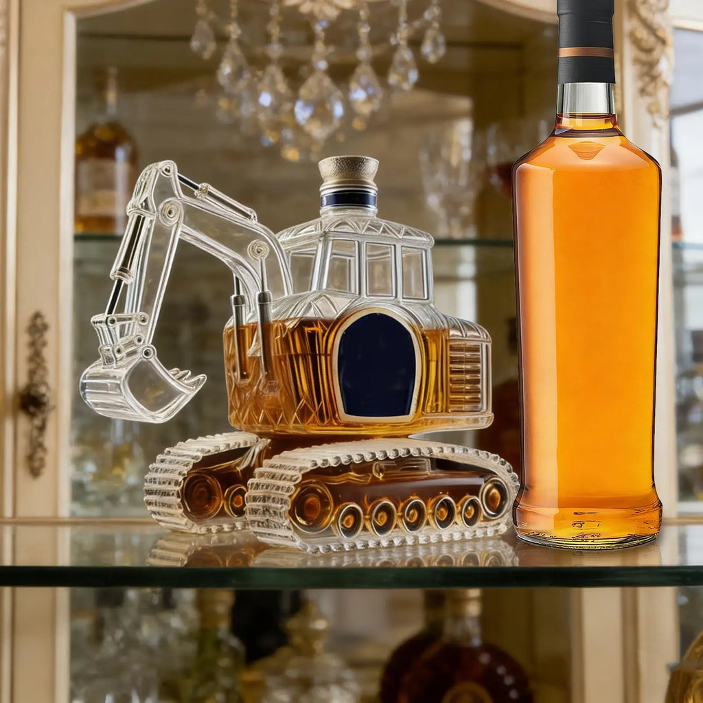 Excavator Shaped Whiskey Decanter 350ml – Crystal Glass Bottle