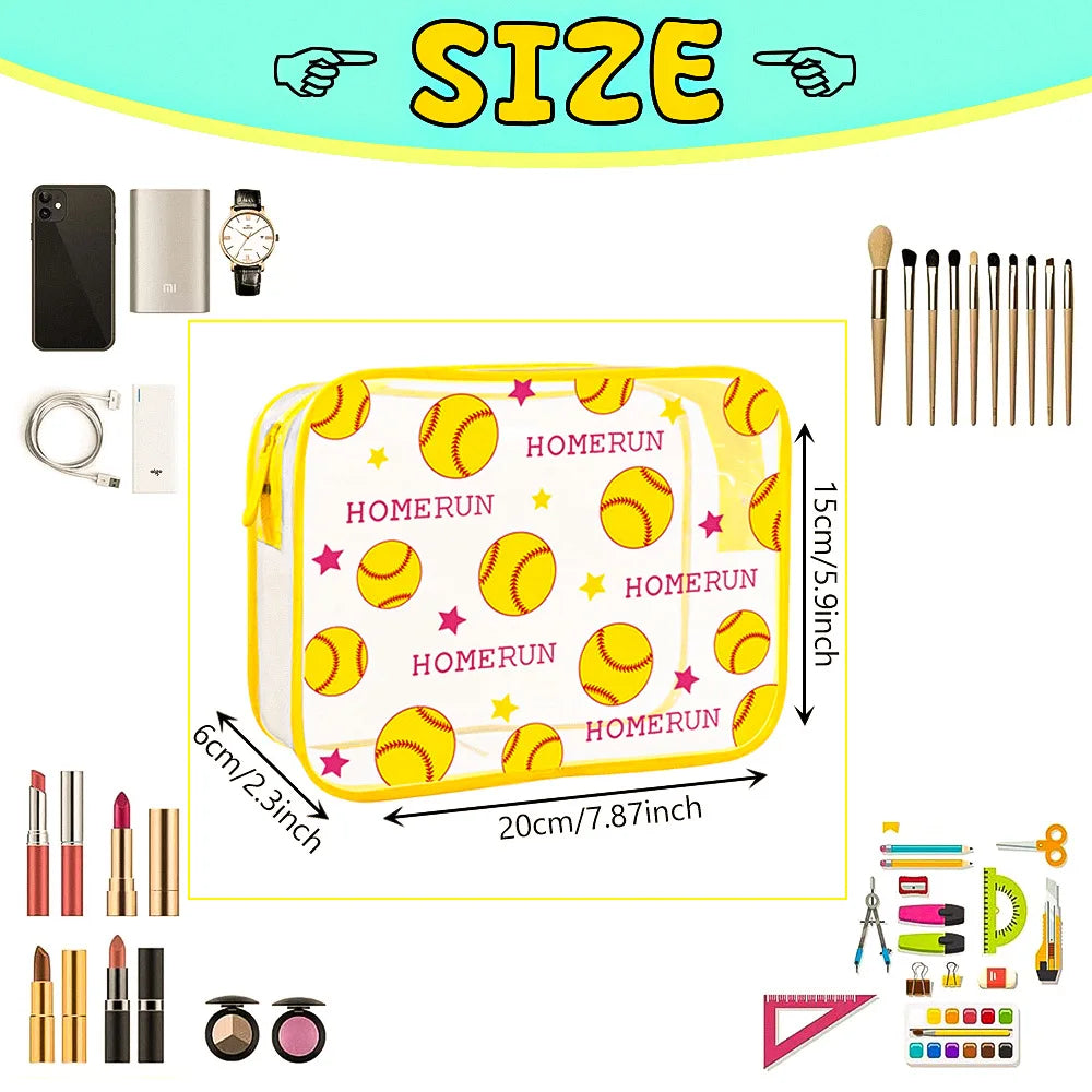 Football-themed PVC Toiletry Bag Makeup Suitable Men Women