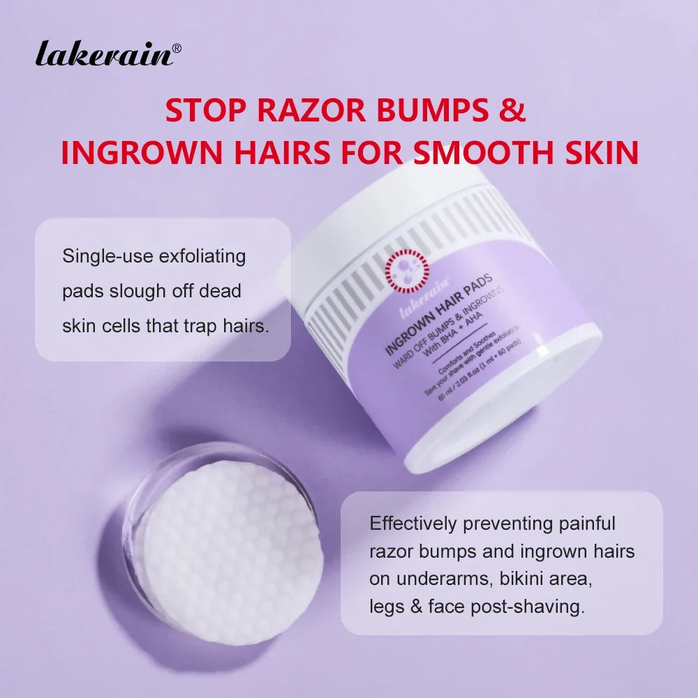 Ingrown Hair Pads – Aftershave Exfoliating Pads for Men & Women