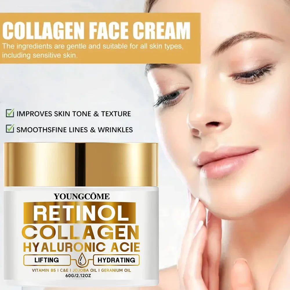 YOUNGCOME Retinol Face Cream – Collagen & Hyaluronic Acid